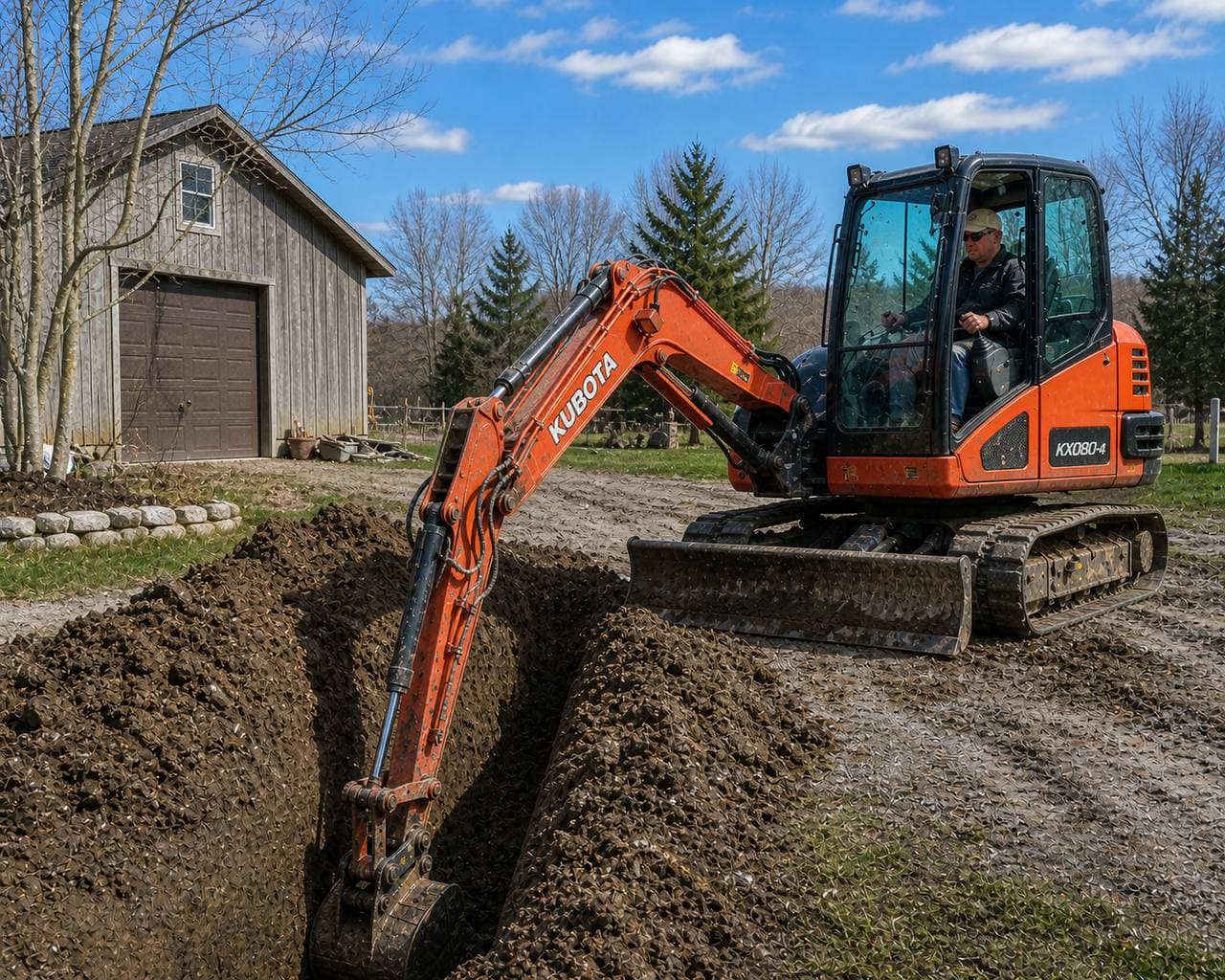 Excavation work in Northern Michigan