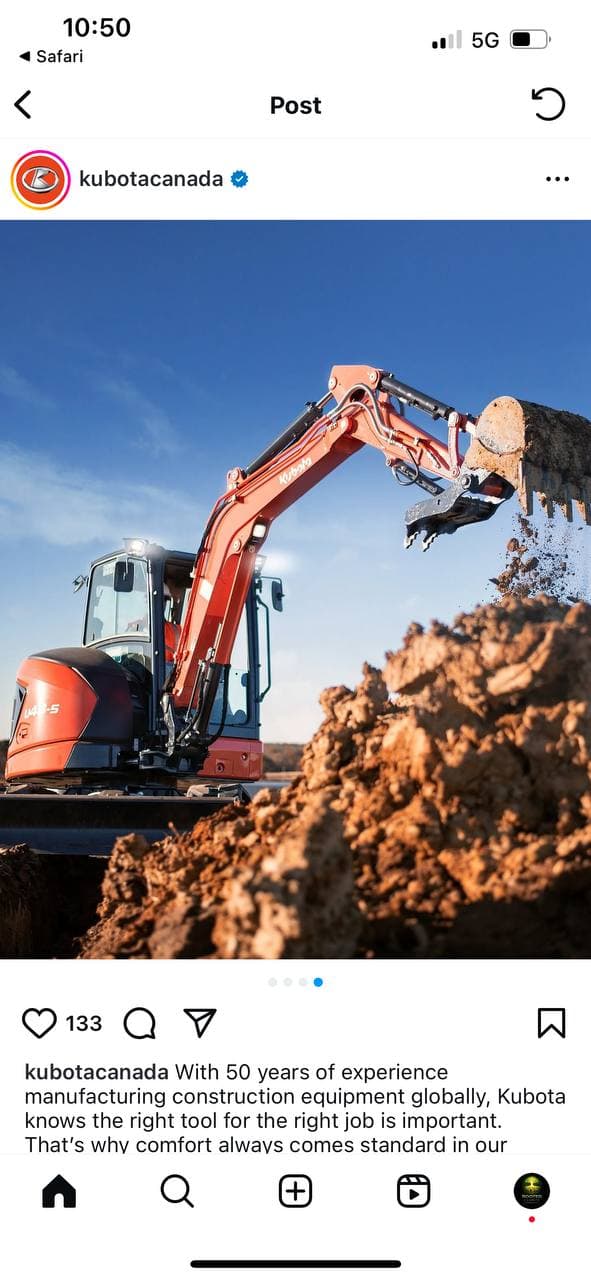 Excavation equipment on job site Northern Michigan